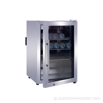 コンパクトシングルガラスドアミニバー冷蔵庫